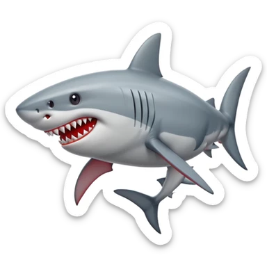 Shark with red shoes sticker
