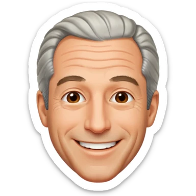 Jeffrey Epstein trying not to laugh sticker