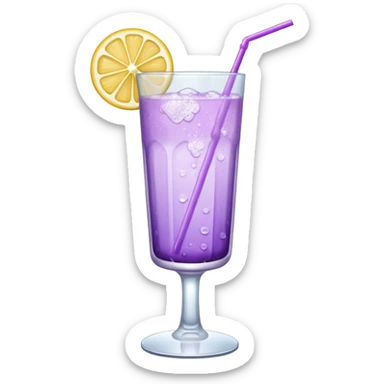 Cocktail light purple with high glass sticker