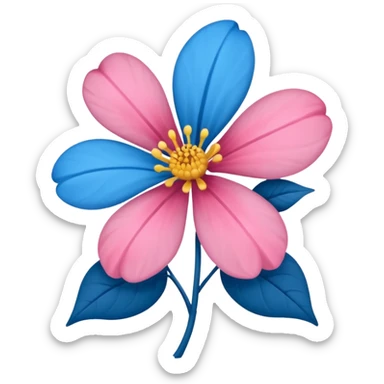Apena faça uma Flor de uma cor azul q nem uma rosa mucha sticker