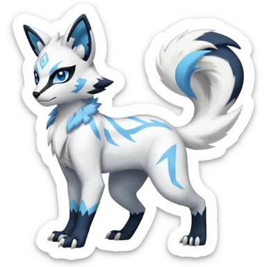 Genet-Absol-Kyurem-Zeraora-Primagen-fusion-creature  sticker