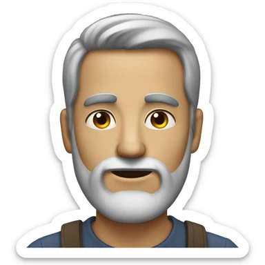 a narrow-eyed man with a beard sticker