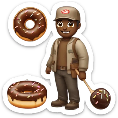 Fisher and donaldsons fudge doughnut sticker