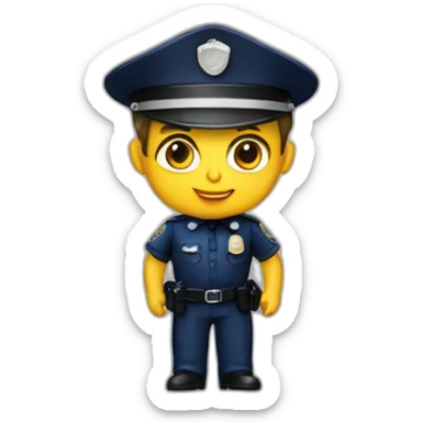 La Roca vestido de policia sticker