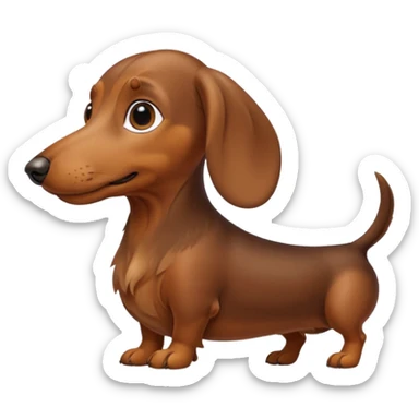 Perro salchicha cuerpo completo sticker
