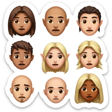 Characters from world of warcraft in different emotion sticker