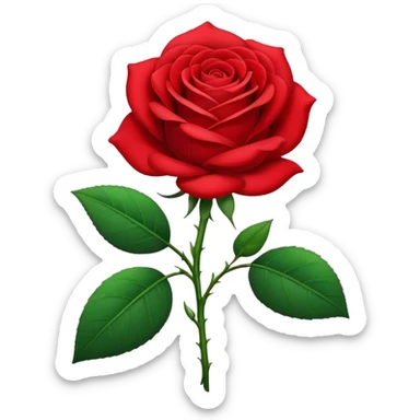 rose with the long stem sticker