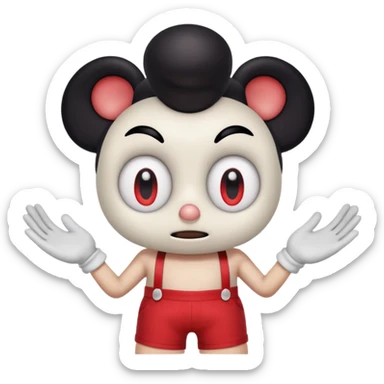 Cuphead pensando sticker