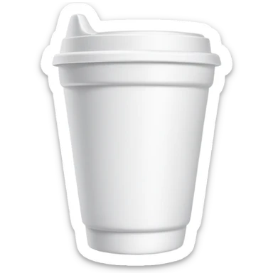 one styrofoam cup stacked inside another styrofoam cup sticker