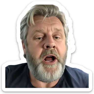 bearded boy in shirt sticker