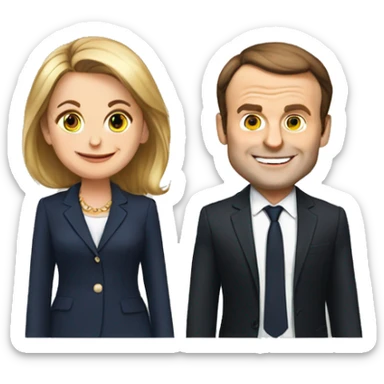 Macron et Brigitte  sticker