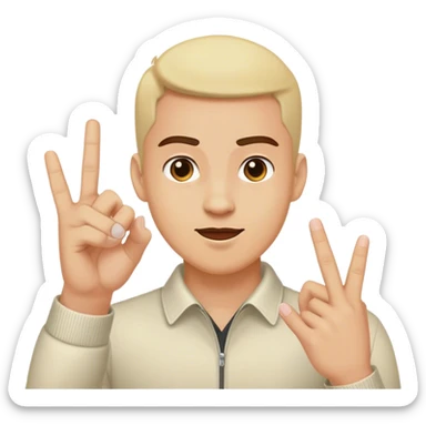 guy flipping group of people off sticker