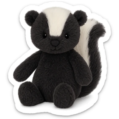 cute baby skunk jellycat stuffed plushie sticker