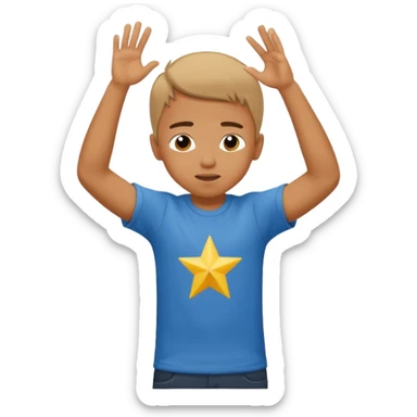 Un muchacho asiendo el dab sticker