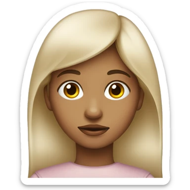 niña con ojos obscuros sticker