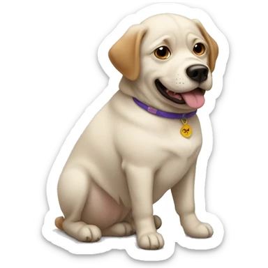 Down syndrome dog sticker