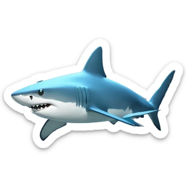 Shark with a coral reef  sticker