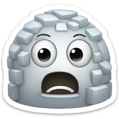 igloo fearful face sticker