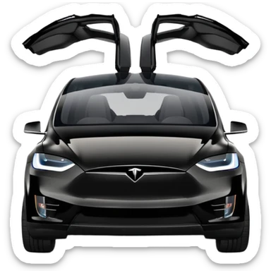 Tesla Model X - Tesla (Model Year: 2022) (Iconic colour: Black) sticker
