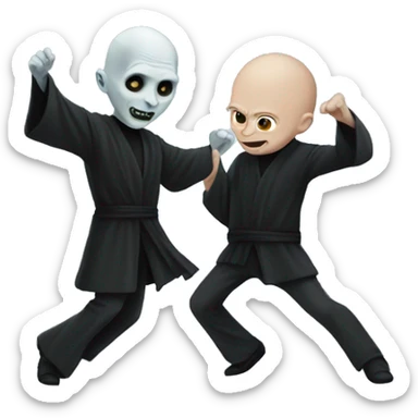 Voldemort and Harry dancing sticker