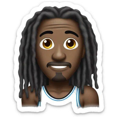 Micheal Jordan wit dreads sticker