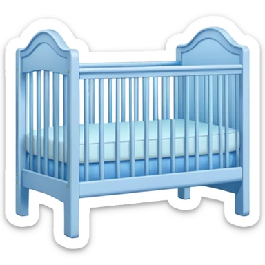 Blue baby crib sticker