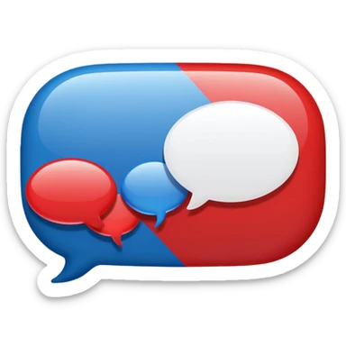 speech bubble with French flag colors sticker