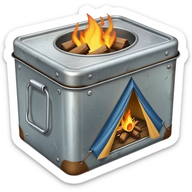 camping tin sticker