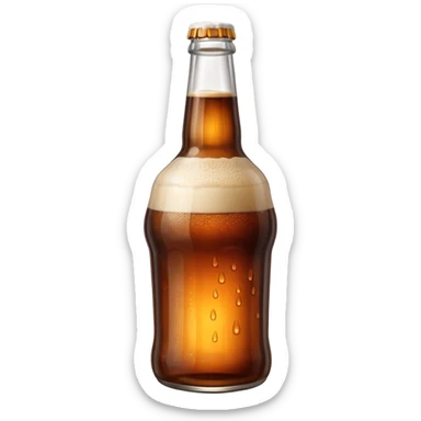 bottle of brown ale sticker