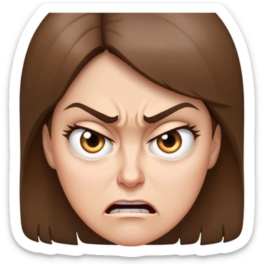 Light brunette Mom rage  sticker