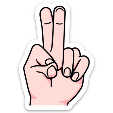 Light pink middle finger sticker