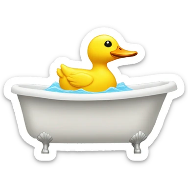 classic yellow bathduck sticker