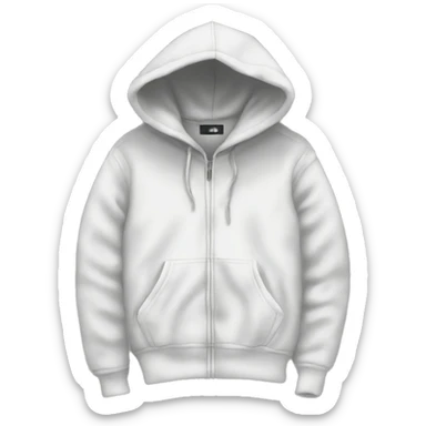White Stussy hoodie sticker
