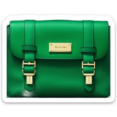 Realistic dark green to emerald green ombre michael kors  satchel purse.  sticker