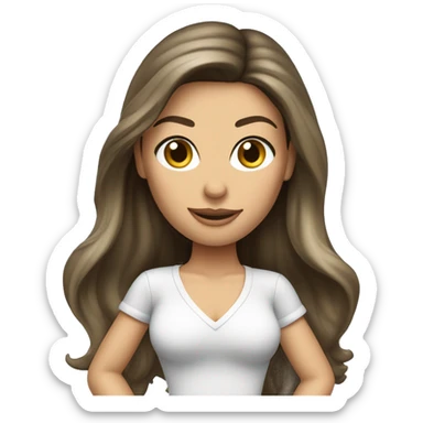 gisele bundchen long dark hair outfit sticker