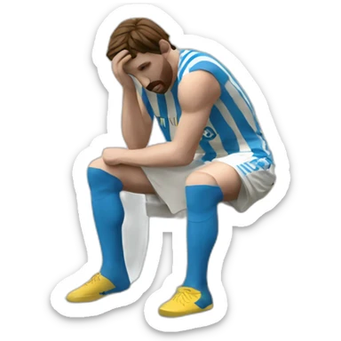 Messi greek statue feeling sick sticker