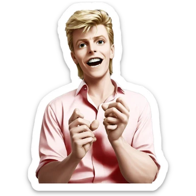 blonde boy in shirt sticker