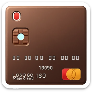 debit card chocolate color sticker