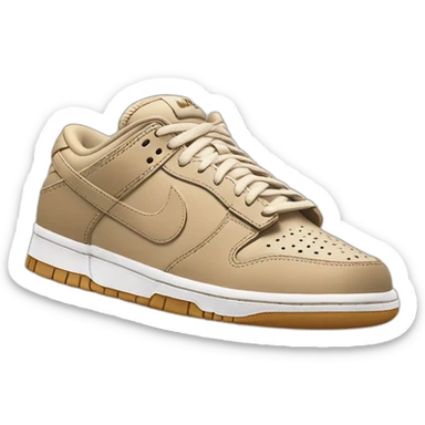 all tan nike dunk low horizontal sticker