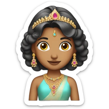 pretty Indian petite princess emoji  sticker