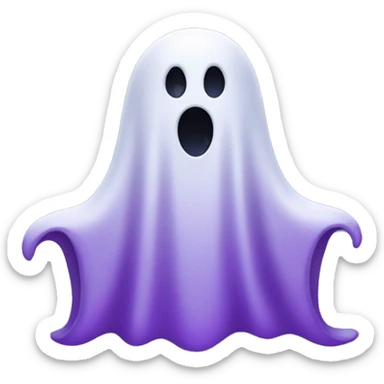 Purple ghost emoji sticker