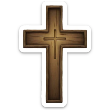 Christian cross sticker