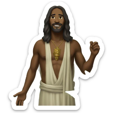 black Jesus in the garden of Eden  sticker
