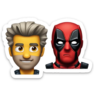 Deadpool wolverine sticker