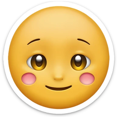 Shying emoji sticker