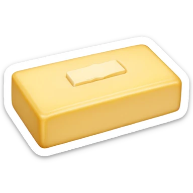 stick of butter with a small piece cut off sticker