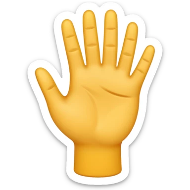 Crea un emoji que sea este ✋️ pero de cabeza, osea invertido sticker