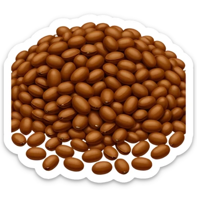 raw beans (like brazilian beans) sticker