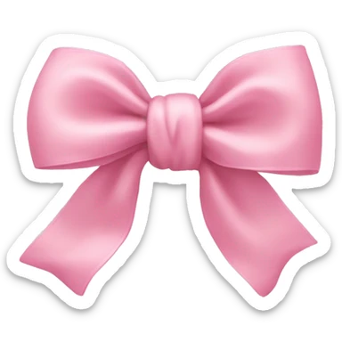 light pink bow on light pink bow sticker