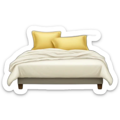 stylish bed with sheet sticker